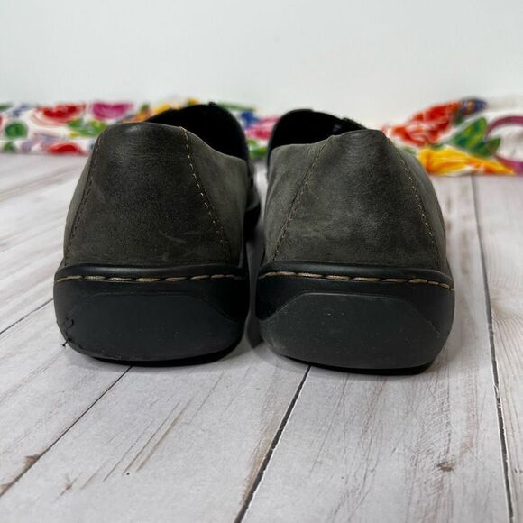 Born Gray Brown Leather Slip On Comfort Loafers - Picture 5 of 9